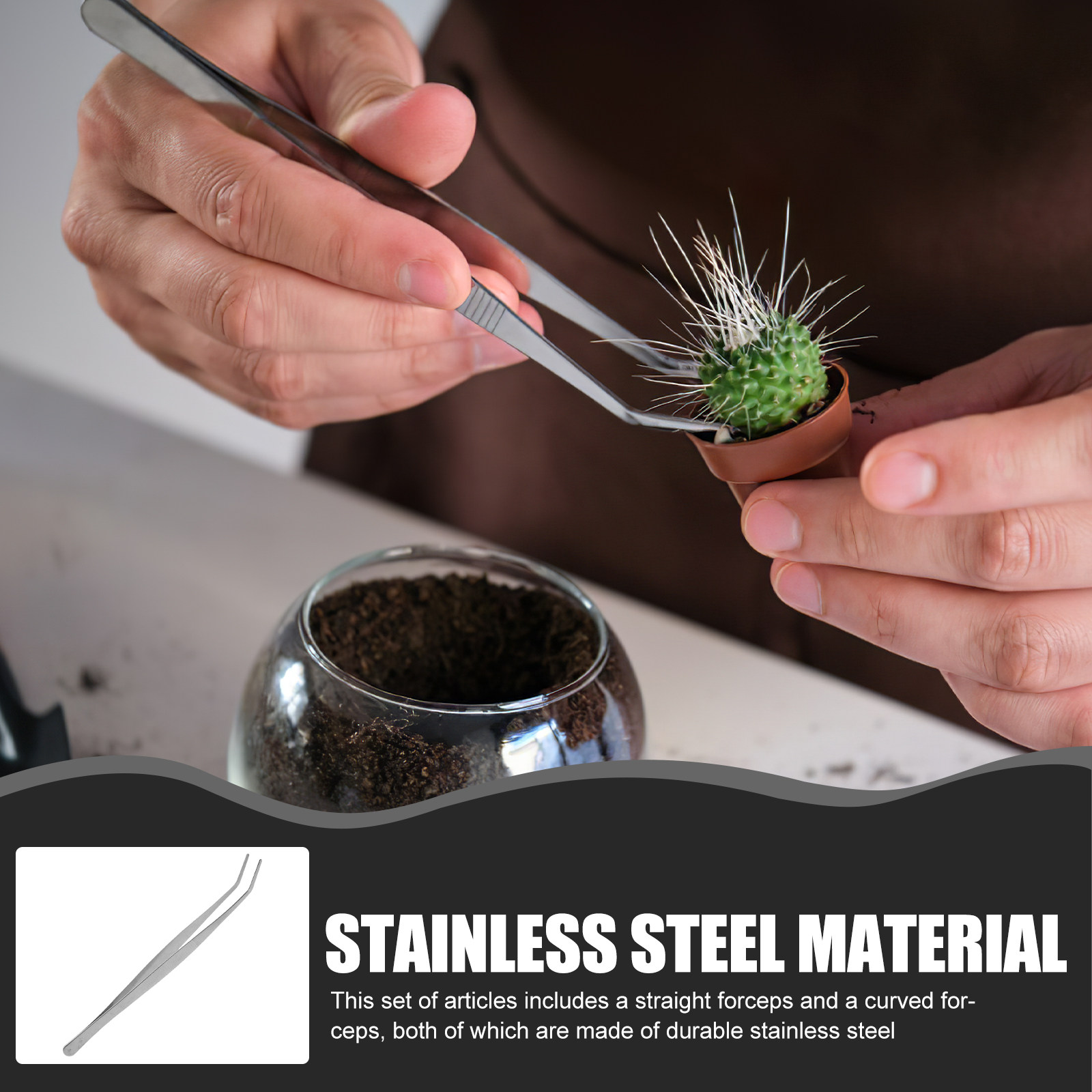 Feeding Tong Stainless - Juego de 2 Pinzas de Acero